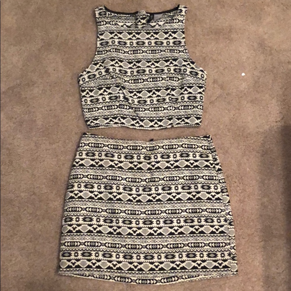 Skirt and crop top set